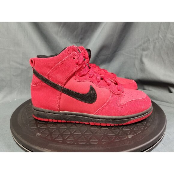 Nike Dunk High (PS) Sneakers Black Red Suede Size 13c Display NEW NO BOX ! - Picture 9 of 13